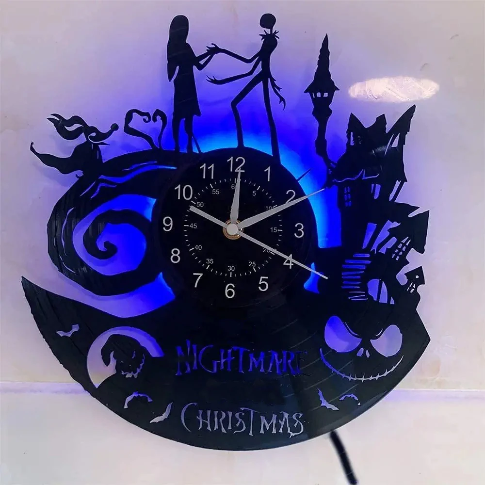 Factory Direct Vinyl Record Wall Clock Nightmare Before Christmas Gifts