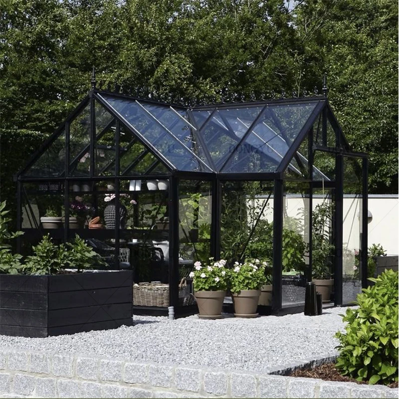 Australia standard prebuilt prefabricated retractable  green glass house sunroom for swimming pool