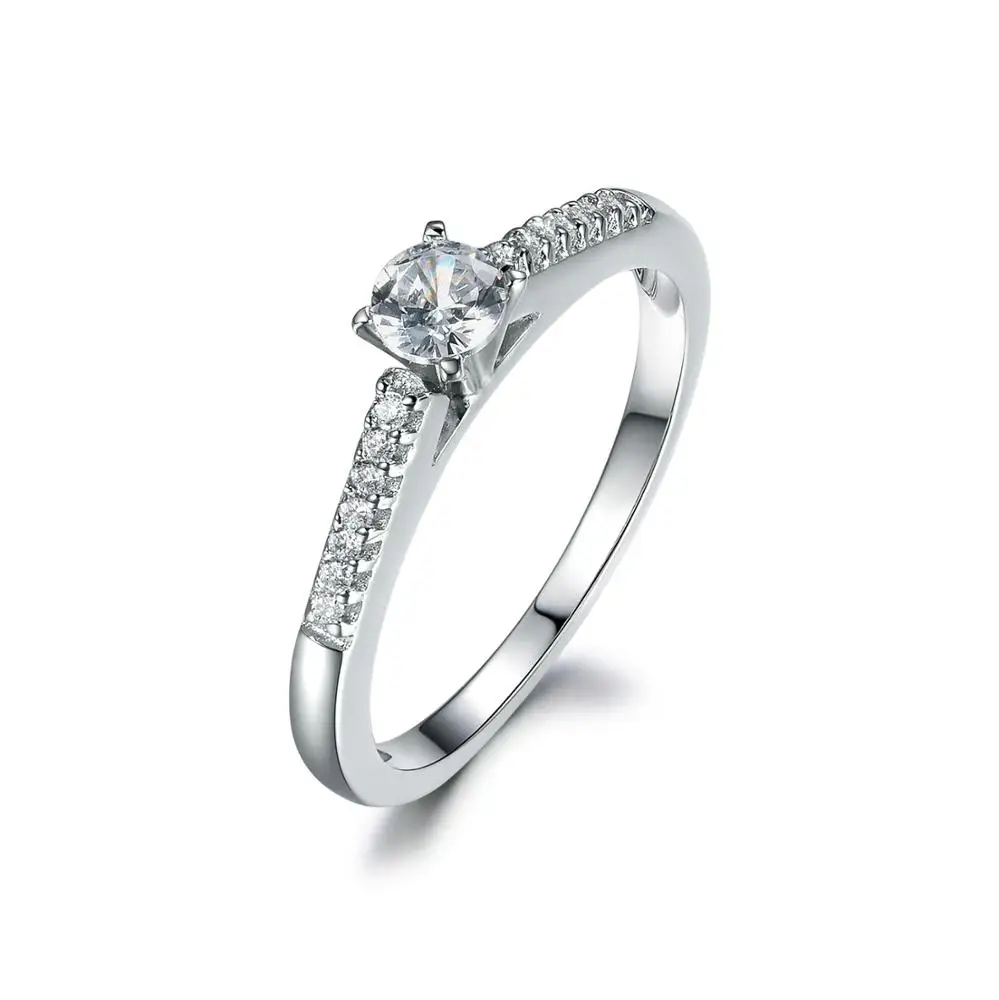 14K white solid gold Engagement Wedding diamond moissanite lab diamond Rings for woman