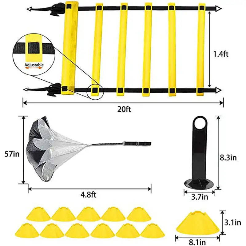 High Quality Football Speed Agility Ladder Training Equipment Set
