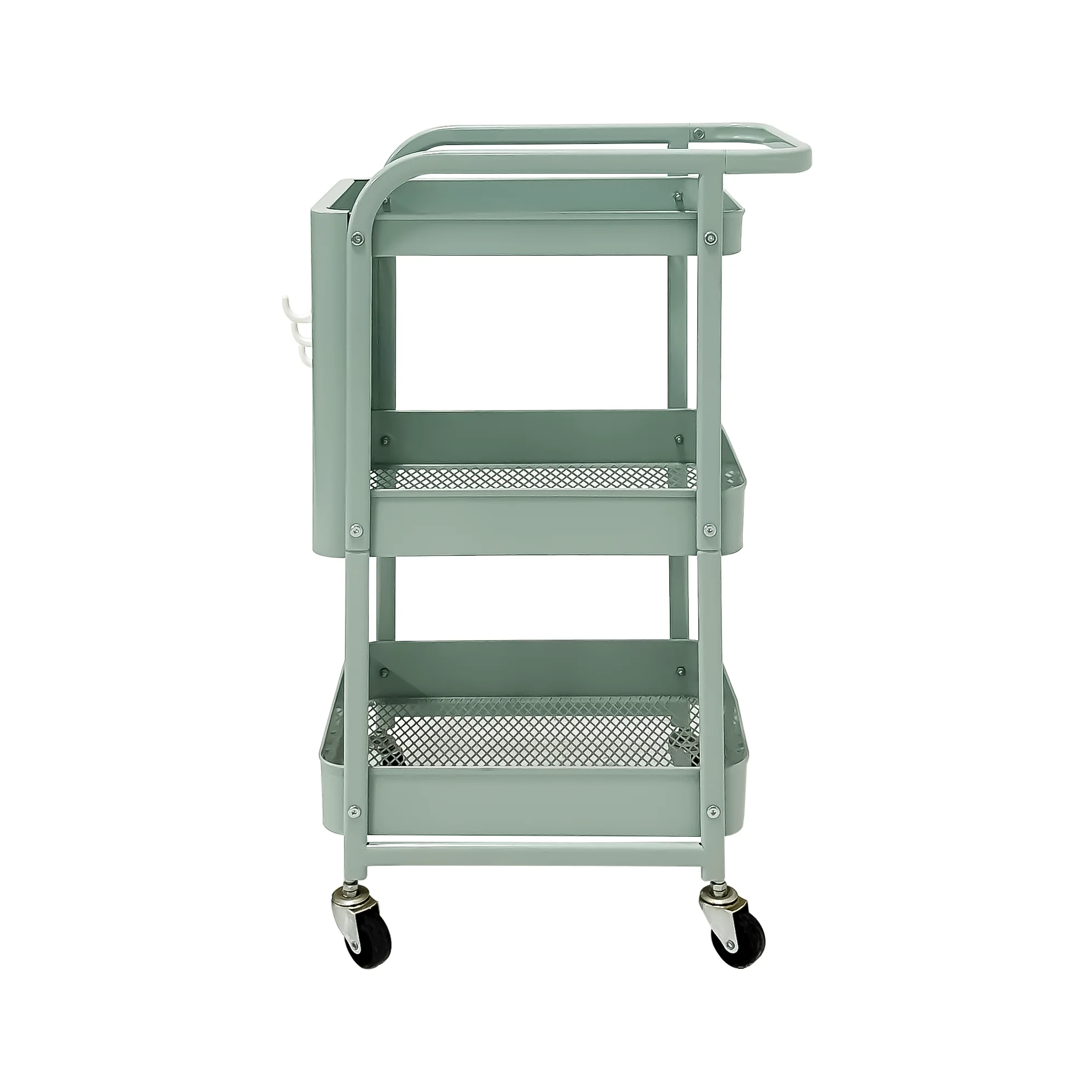 View Larger Image Add to Compare  Share Factory Supply 3 Tier Metal Utility Cart Mobile Trolley Cart Storage Rolling Cart for