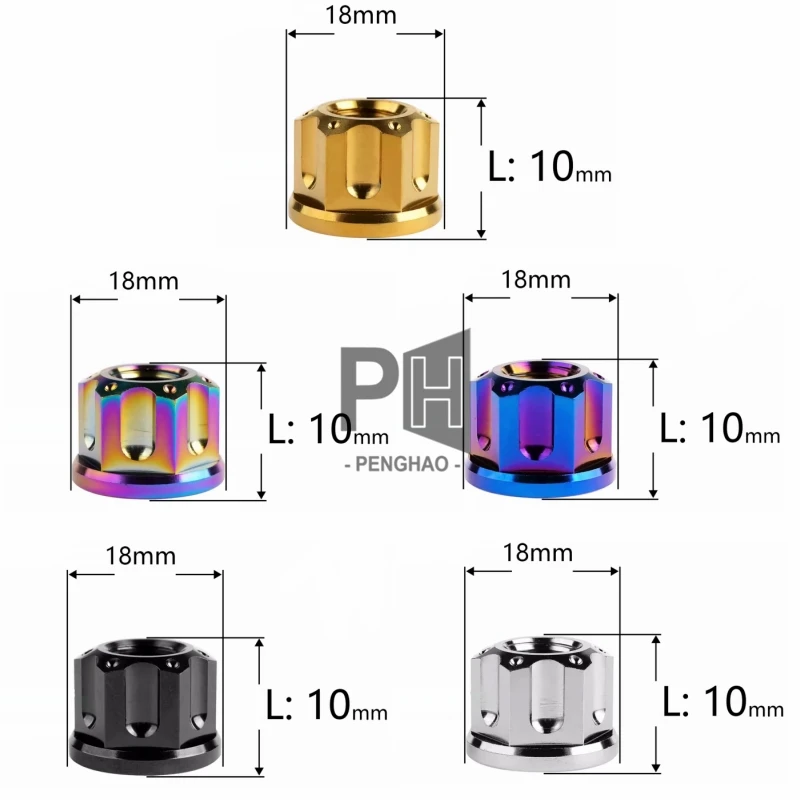 OEM Hex Titanium Bolt M8x47 M10x47 Pitch 1.25mm Chain Adjusting Bolt Single Custom Baut Nut Kit for Motorcycle Chain
