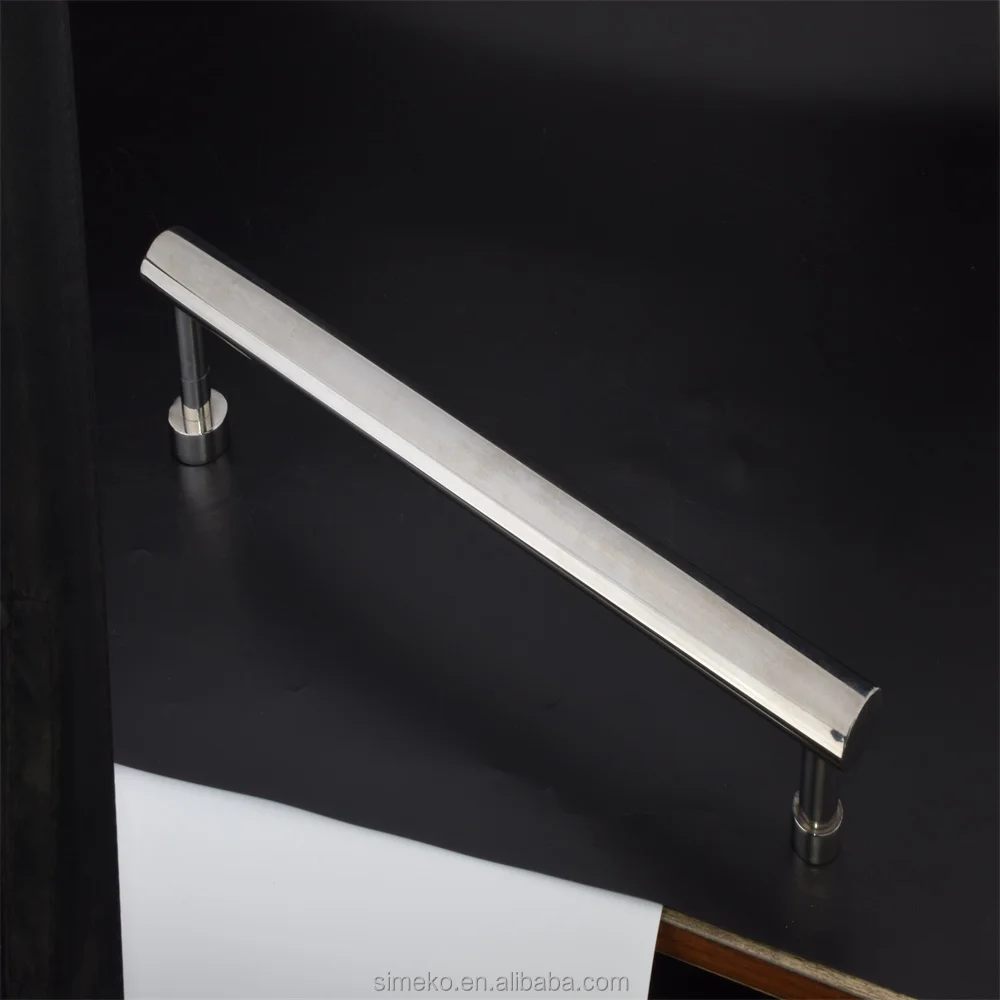 Glass Door Handle Stainless Steel Door Glass Door Wooden Handle With Stainless Steel