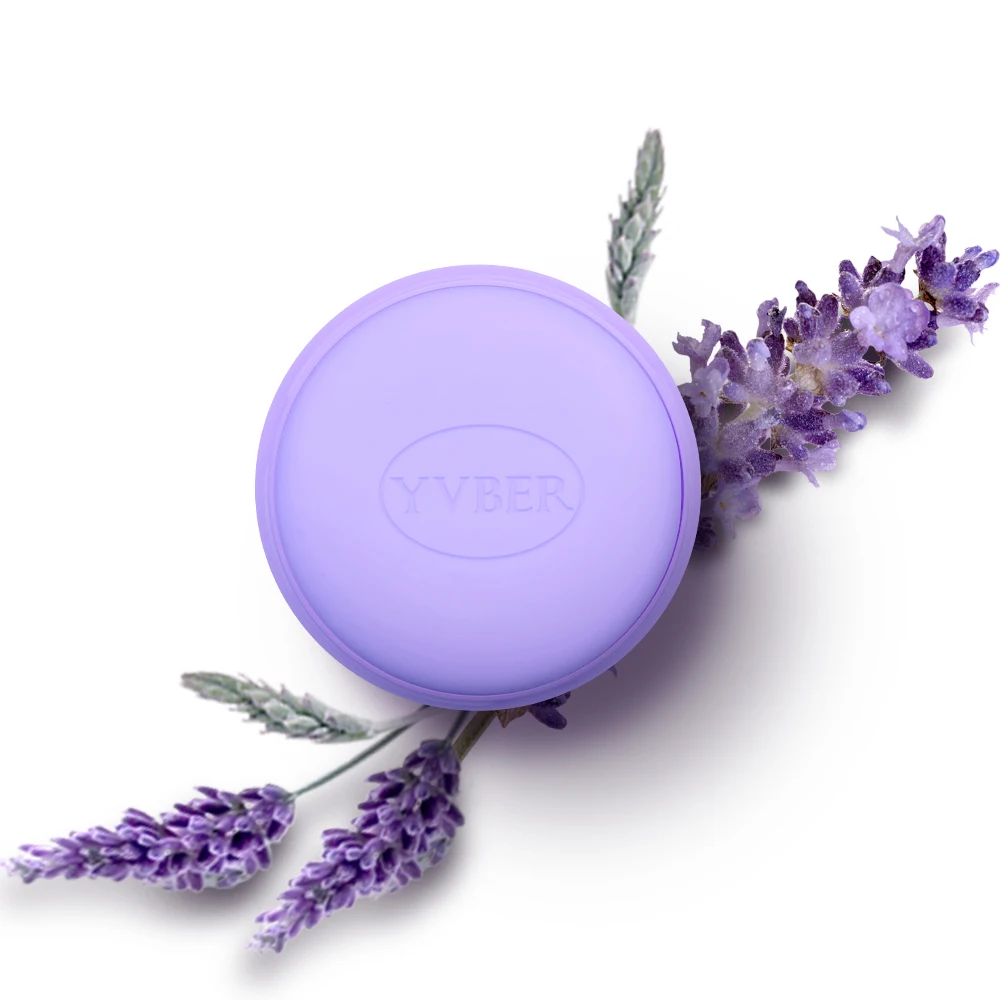 YVBER Travel Natural Essential Oils Lavender Bar Soap in Retractable Soap Box