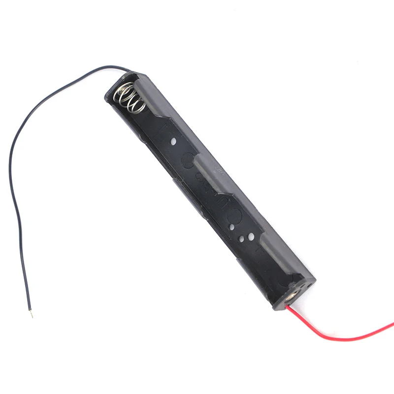 Oem Black Plastic 2*Aa Cell (Um-3*2) 2*1.5V Battery Cell Holder Case Box Long Type With Wire Leads