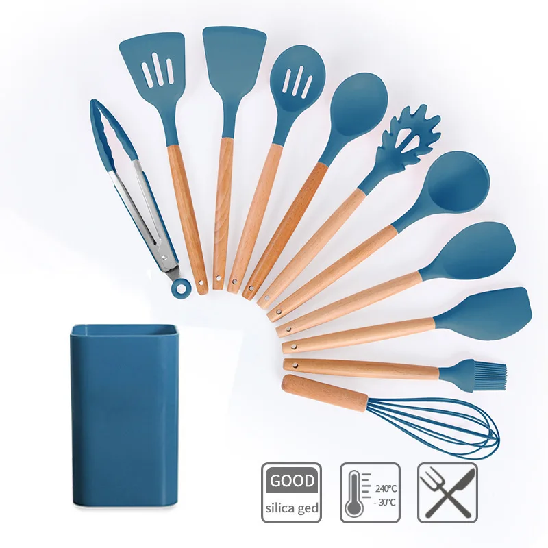Home Kitchen Tools Accessories Utensils Set Colorful kitchen cook utensil set 12 pcs Kitchenware Utensil Set