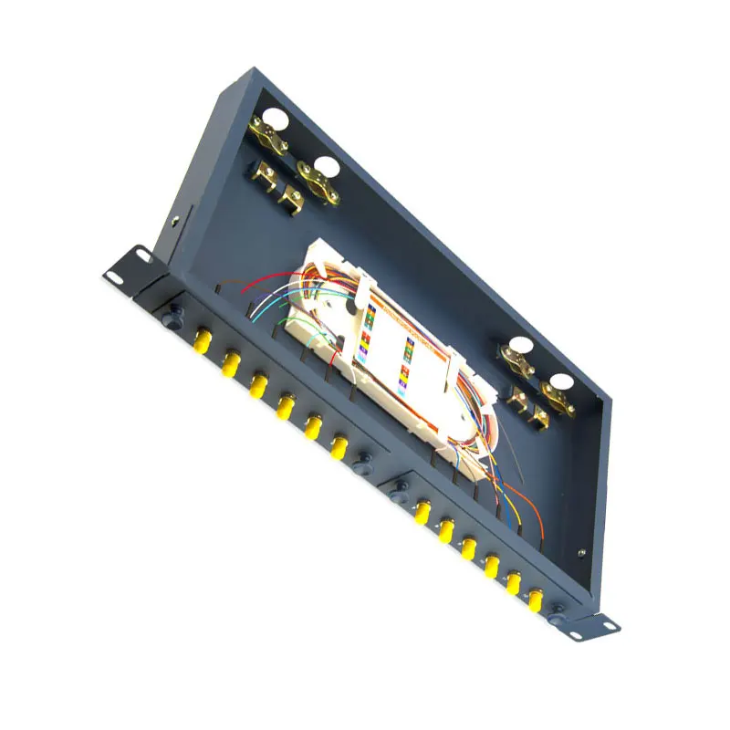 Тип монтажа в стойку полностью оборудованный ST 12 Порт волоконно-оптическая патч-панель