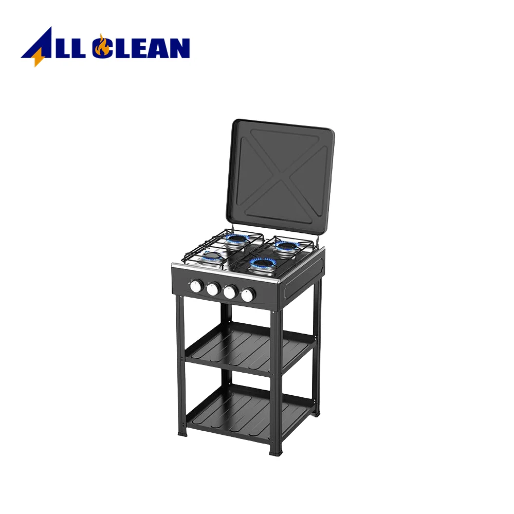 Premium Free-Standing 5-Burner Gas Cooktop Best Value Cast Iron Kitchen Cooking Stove with LPG Gas Enamel Burner Cap