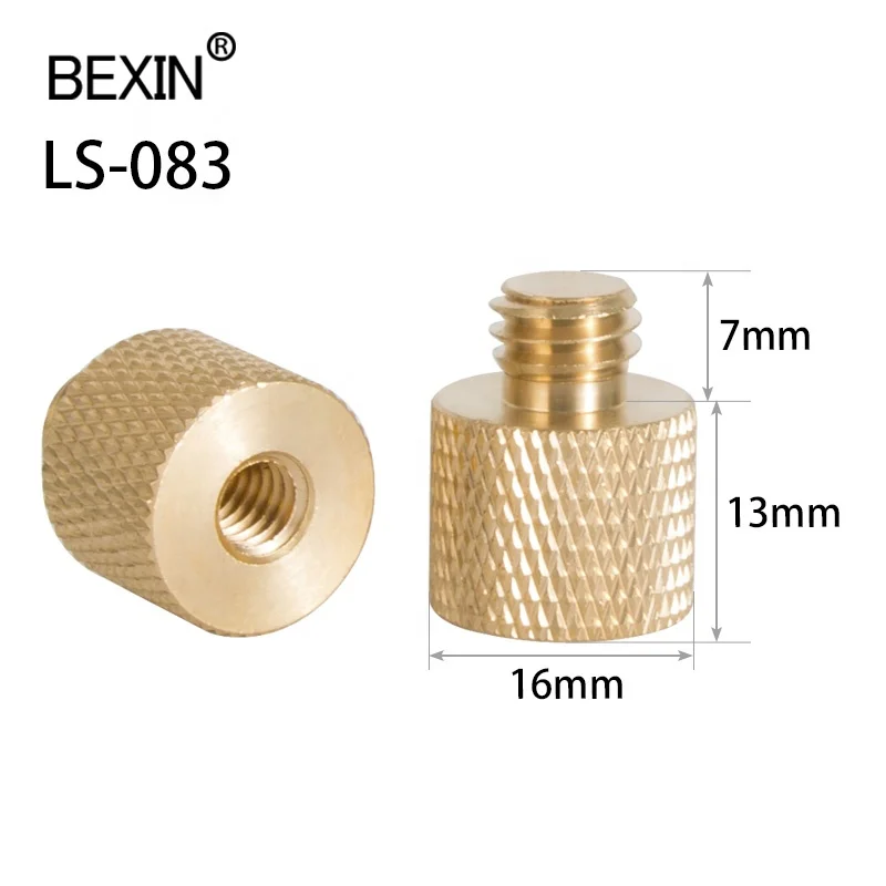 3/8-16 to 1/4-20 special knurled thumb brass fixing adapter screw bolt nut conversion camera tripod screw for dsla camera