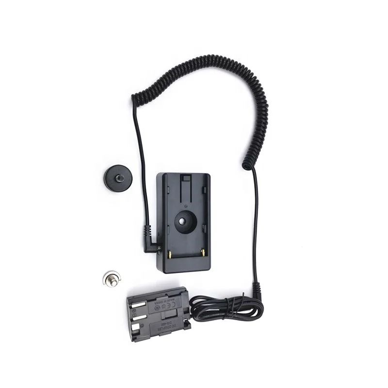 NP F970 F750 Battery Holder Mount Plate Plus DR-400 DC Coupler BP-511 Dummy Battery For Canon EOS 20D 30D 40D 5D 50D D30 D60
