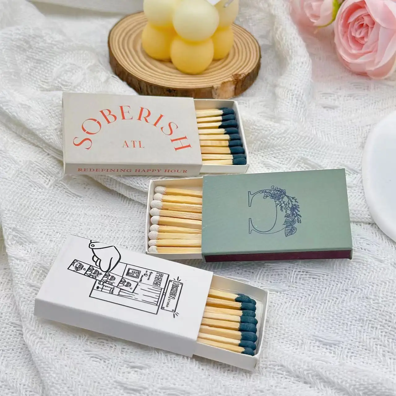 Safety Matches Wooden Matchstick Lighters Smoking Accessories Production Safety Matches Line Custom Matchbox