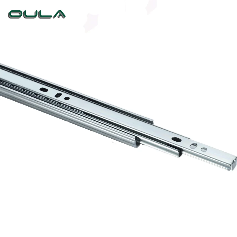Modern 3-Fold Full Extension Ball Bearing Drawer Slide Factory High Quality Zinc Finish for Cabinets & Furniture for Kitchen Use
