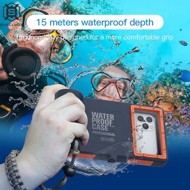 
New designed IP68 certificated PC+TPU standard universal waterproof phone case 