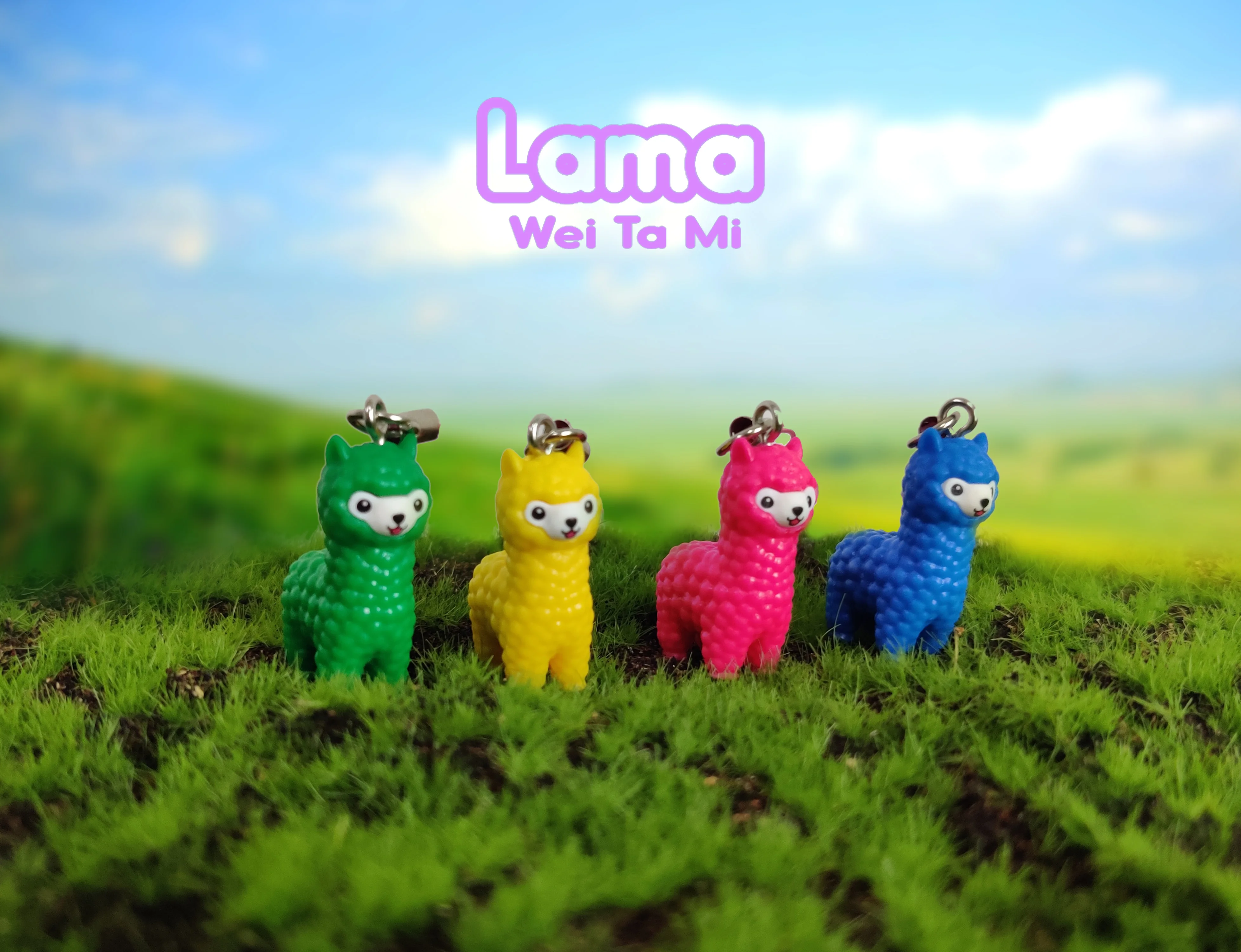 Hot sale PVC Animal alpaca LAMA soft animal keyrings alpaca keychains