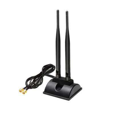 Hight Gain Long Range 2.4G 5G 5Ghz Dual Band Wifi Module Magnetic Base Mount Communication Antenna With Sma