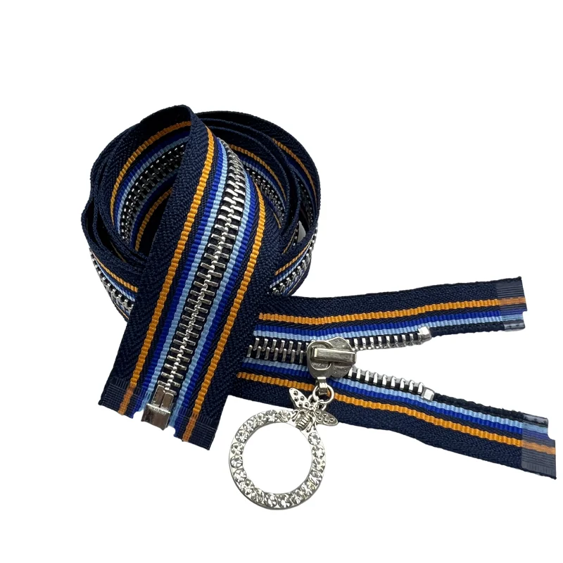 High Quality Open Gold Clothing Metal Zipper 5# Y Teeth Metal Zipper Jacket