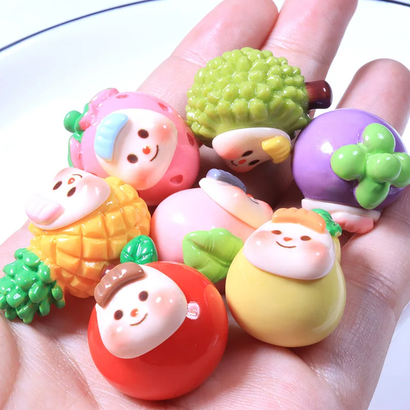 3D мульти-сестринская еда игра фрукты аксессуары для поделок крем клей чехол телефона волос брелок из смолы поделки