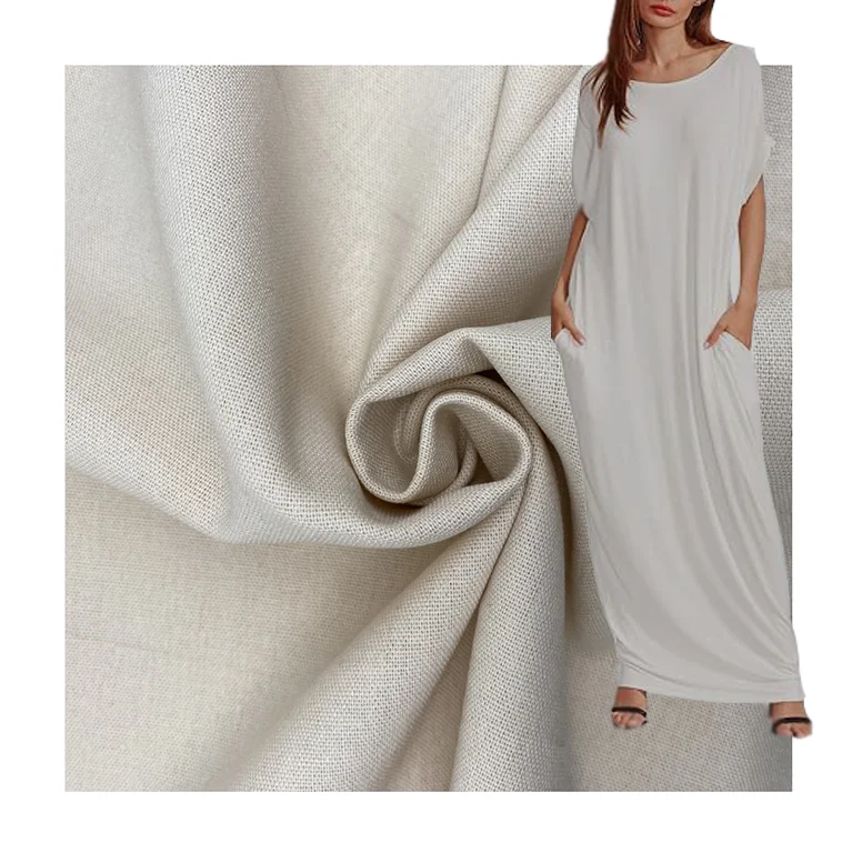 Customizable High quality 40%linen 45%viscose 15%terylene linen bag fabric for garment