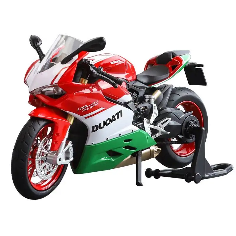 Лидер продаж модель мотоцикла Ducati из 1:10 сплава имитация автомобиля акустически-оптического металла коллекционная игрушка подарок для мальчика