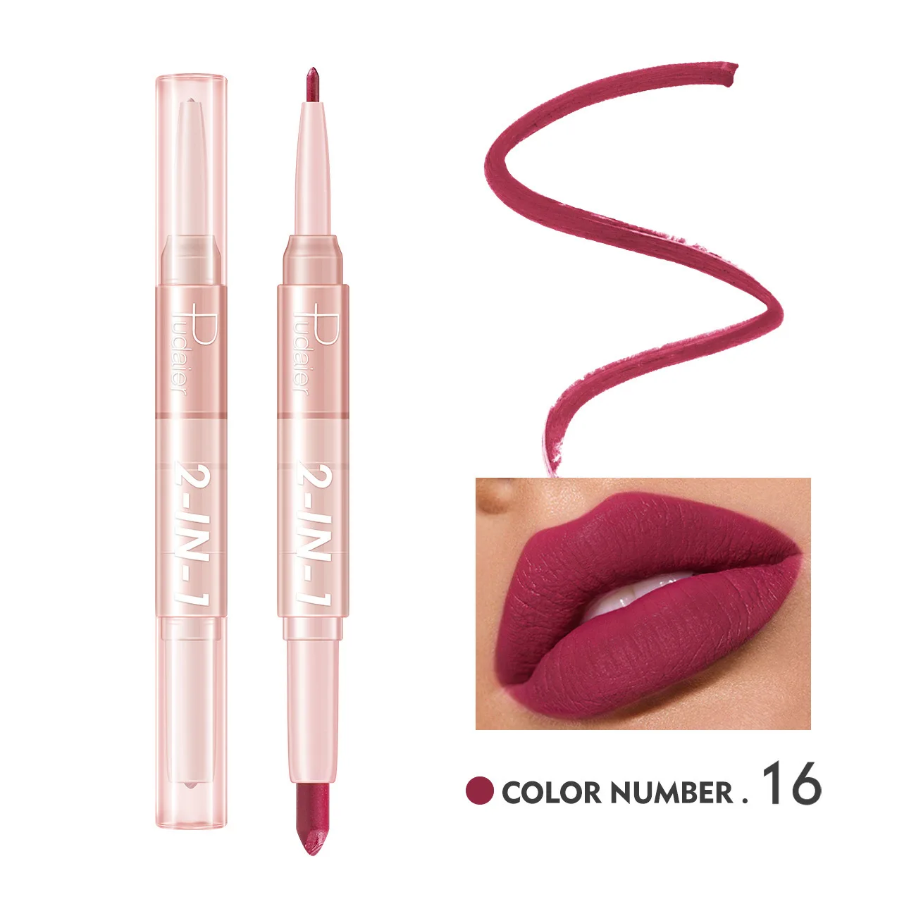 OEM Beauty Cosmetic Lip Liner Best Selling Waterproof Matte Creamy Lipstick And Lip Liner 2-IN-1 Private Label