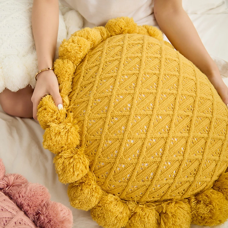 Hot Selling Latest Design Pure Color Pillow Custom Kawaii Flowers Plush Pillow Sunflower
