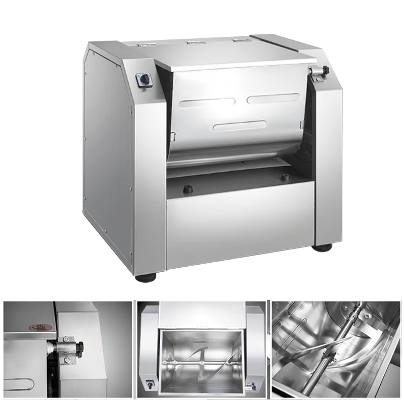 High efficiency 15/20/50kg bread flour mixing and Kneading Machine Mixer Horizontal noodle machine for bakery