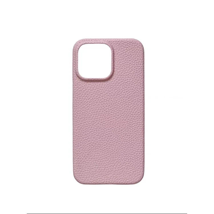 oypc-0305 Fashion Litchi Grain Leather Skin Process Cell Phone Case Holder Stick on Phone Case Back for iPhone 15 Series