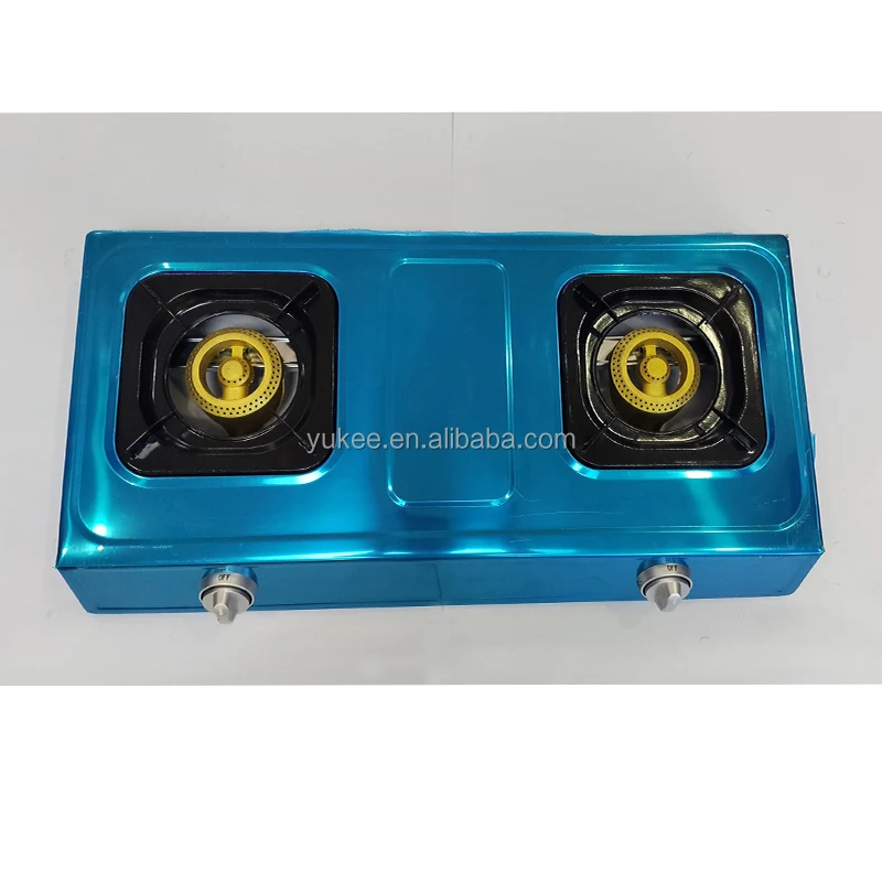 Philippines Market  Low Cost Factory supply stainless steel table top honeycomb 2 burner gas stove