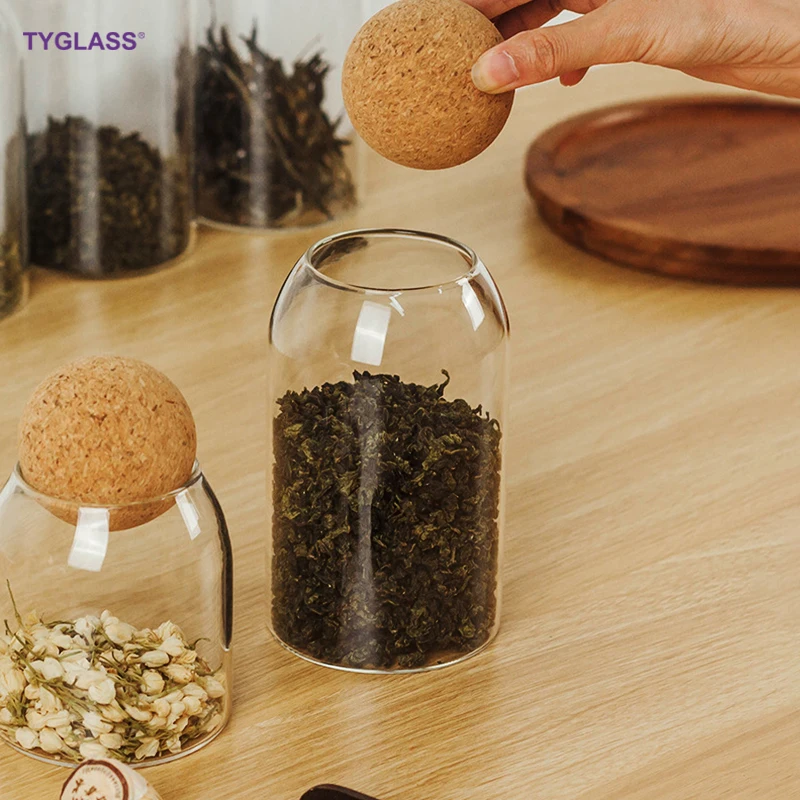 Wholesale Airtight Glass Jar Kitchen Glass Jar Container With Bamboo Lid For Storage Customizable Cylinder Sealed Air Tight