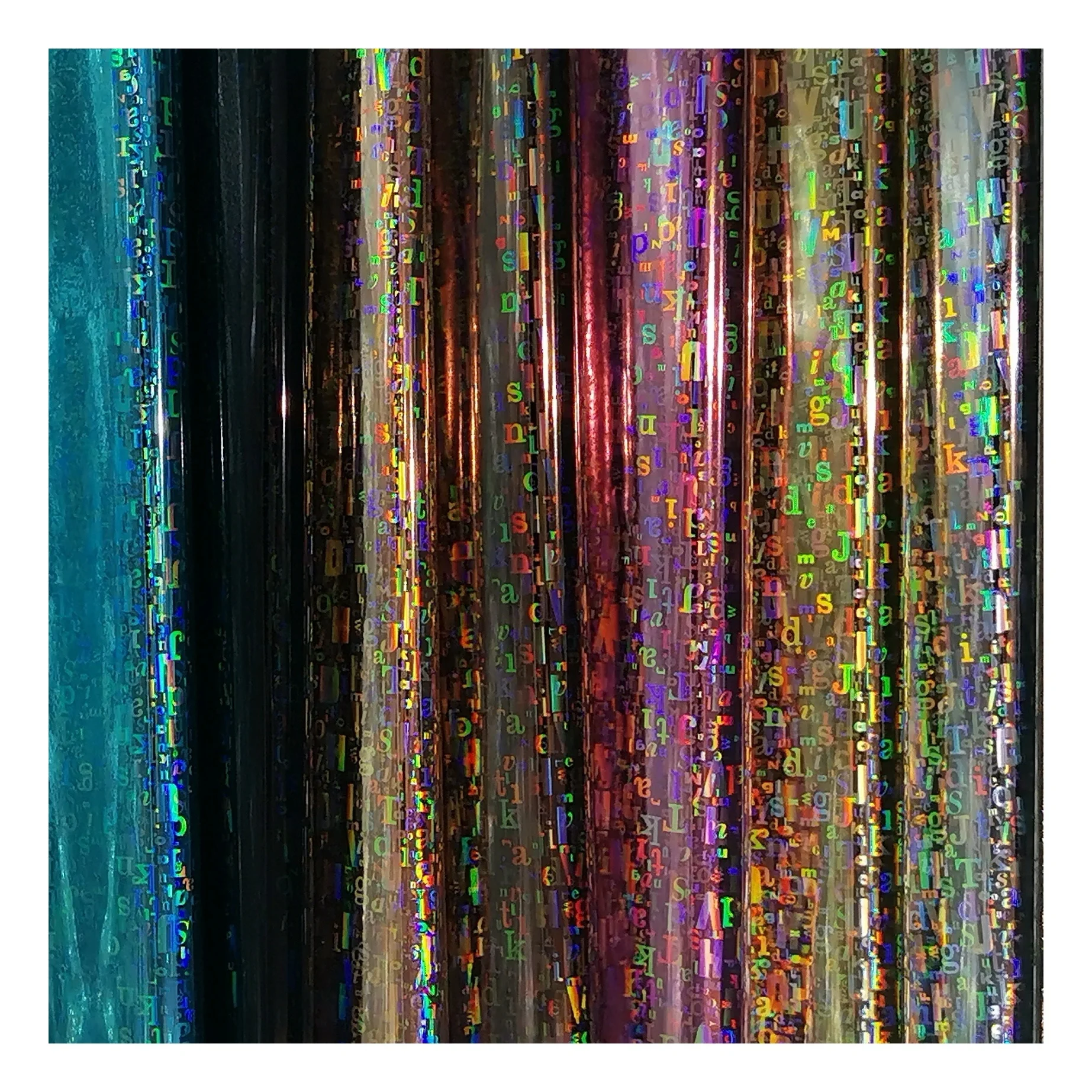 Flower Rainbow holographic bronze metallic film 2022 new listing flower strip laser transfer foil for fabrics leather