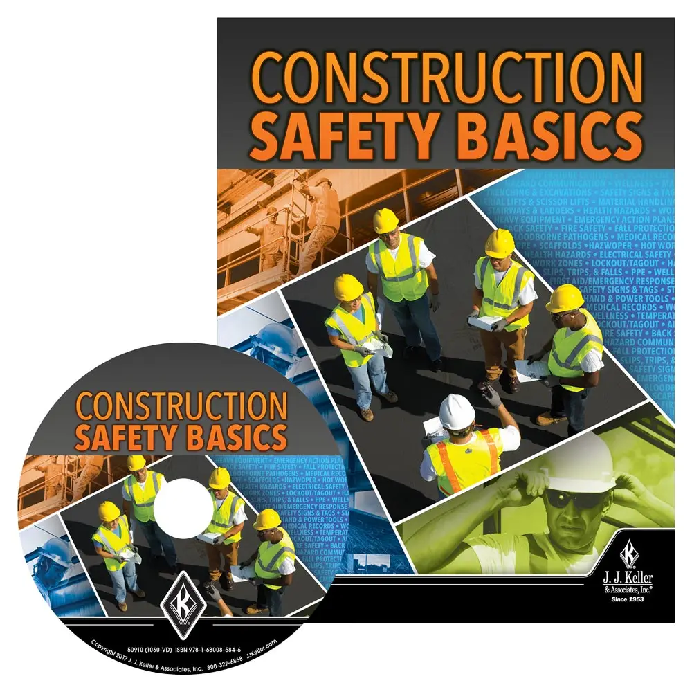 
Construction Safety Basics (Slips/Trips/Falls, PPE, Electrical Safety, LOTO & More)- English/Spanish Training Program DVD Video 