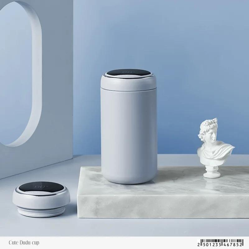 2021 Custom Logo Digital Temperature Lid 316 Metal Steel Customized  Smart Water Bottles