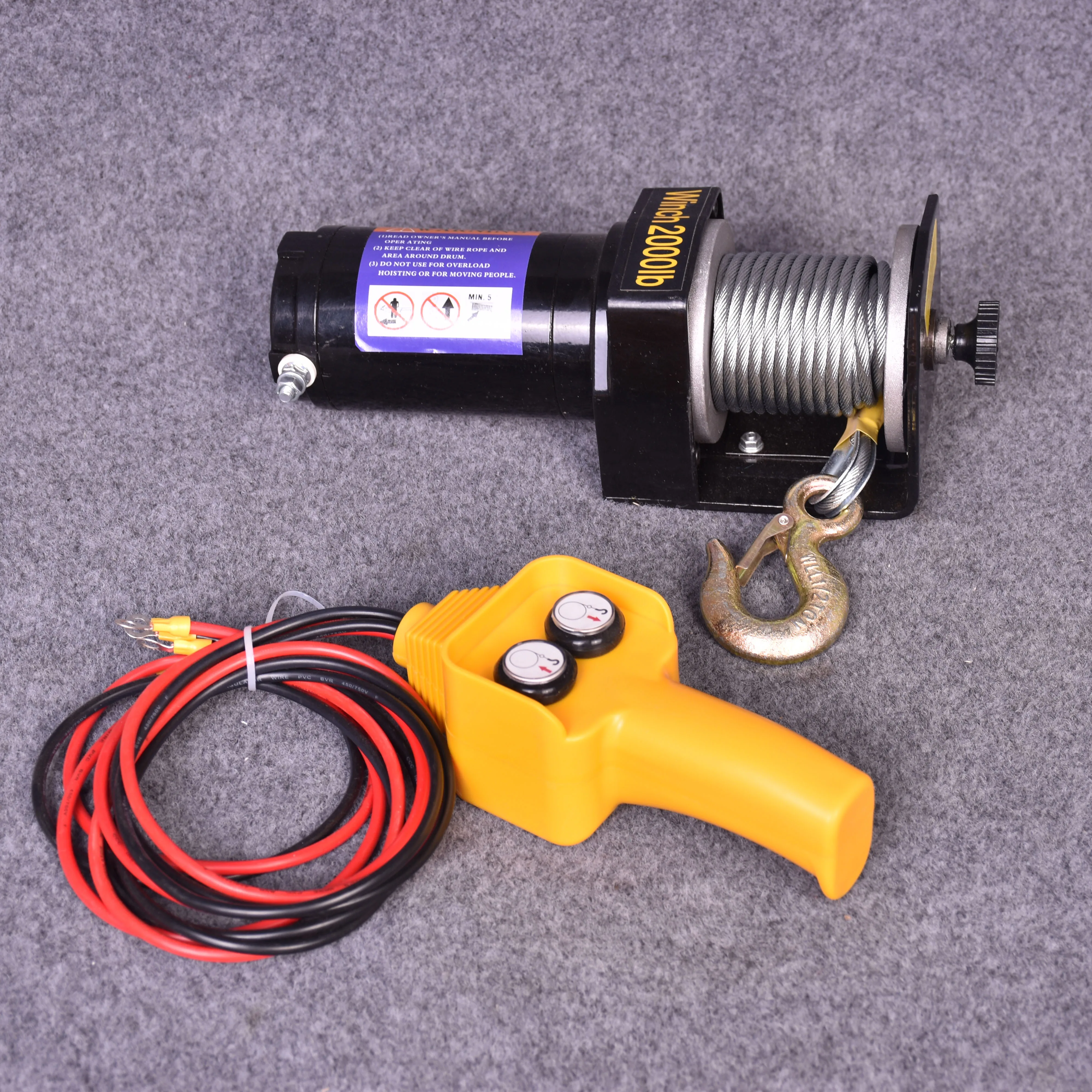 Прямая заводская цена электрическая лебедка для автомобиля 3000 фунтов 12000