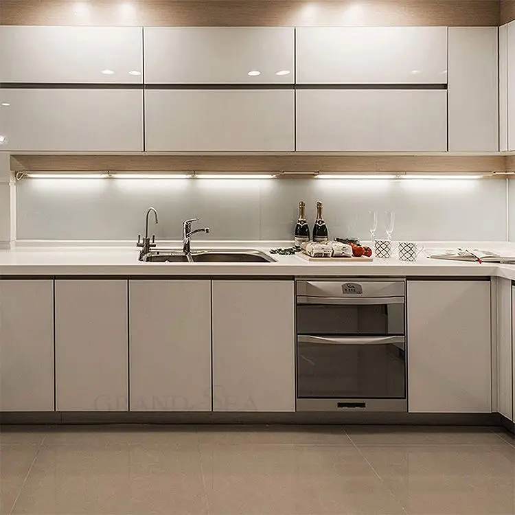High gloss modern design furniture cabinet small fit kitchen cabinet set made in china