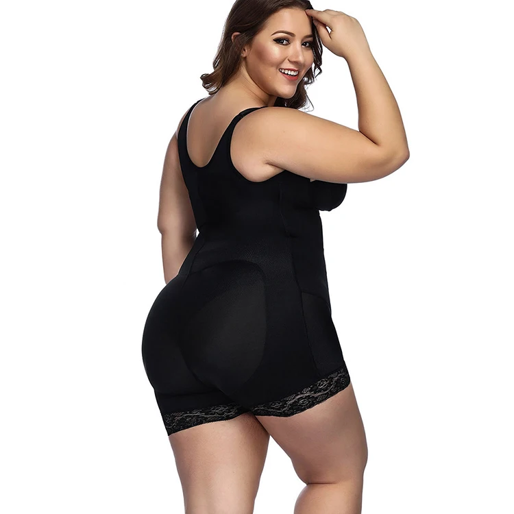 
Shapewear Black Black Waist Tummy Control Open Crotch Big Size Women Full Body Shapers Slimming 
