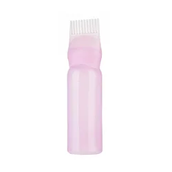 Beauty Salon Hair Coloring Dye Dispensing Oil Applicator Bottle Hair Dye Oil Applicator With Comb Brush