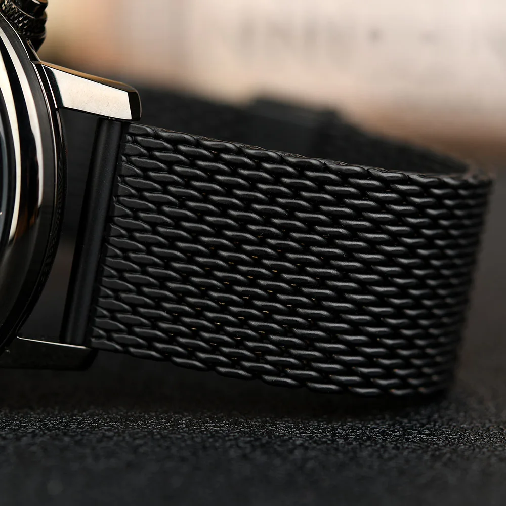 Business style men wrist watches small three needles dial auto date male watch waterproof 5ATM steel wristwatches