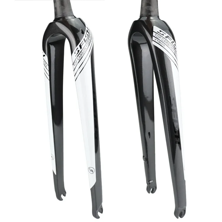 Ultralight RIRO 700*45C T1000 Full Carbon Road Bike Rigid Fork Tapered MTB Bicycle Fork 12MM QR Thru Axle Fork