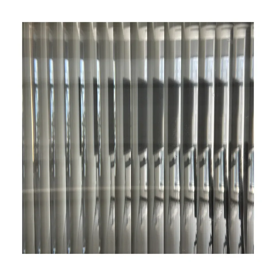 3D Static Reeded Decorative Film Self Adhesive Frosted Glass Window Film for Home Office Widely Use