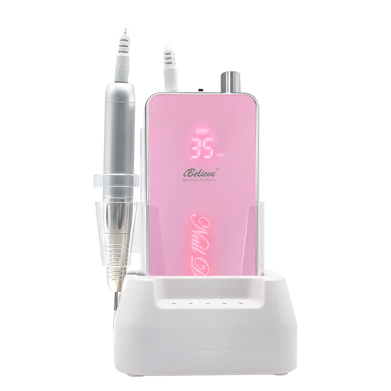 Private Label 60W 35000 Cordless Professional Brushless Or Coreless Portable Electric Manicure Pedicure Finger Nail Drill