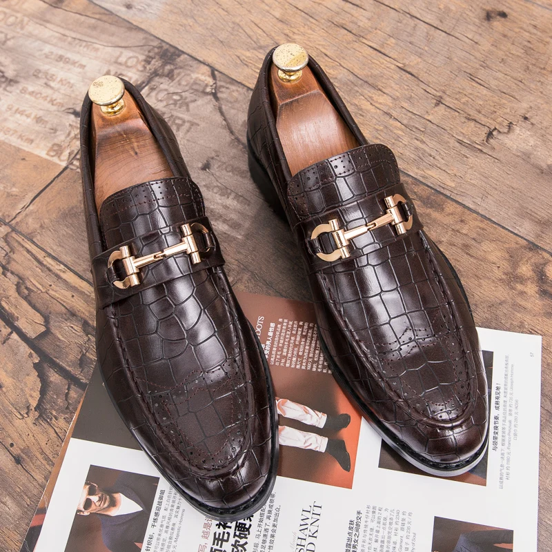 
Hand Made Shoe Market men spiked Loafer Dress Shoes Casual Leather Loafers For Men Luxury 