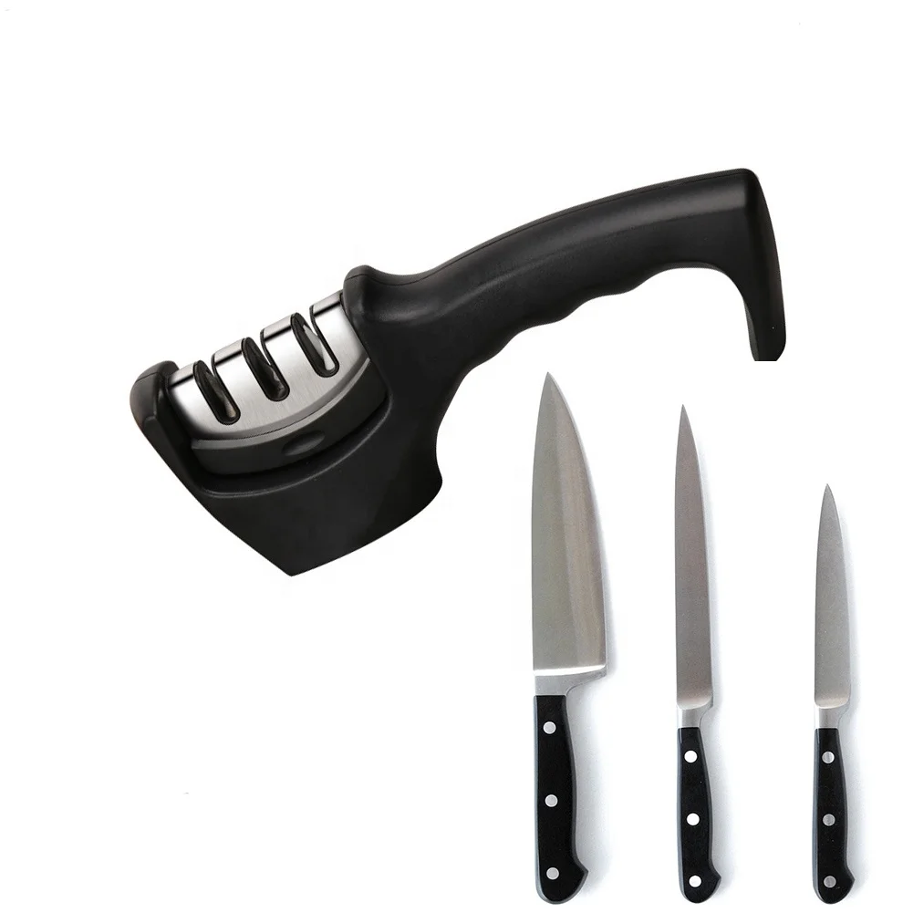 Amazon hot selling ceramic rod stainless steel knife and too sharpener as seen on TV