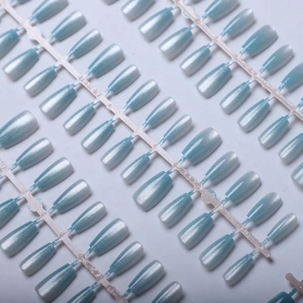 Popular 32PCS False Nails European And American Ballet Cat Eye Full Coverage Artificial Fingernail Long Short Press On Nails