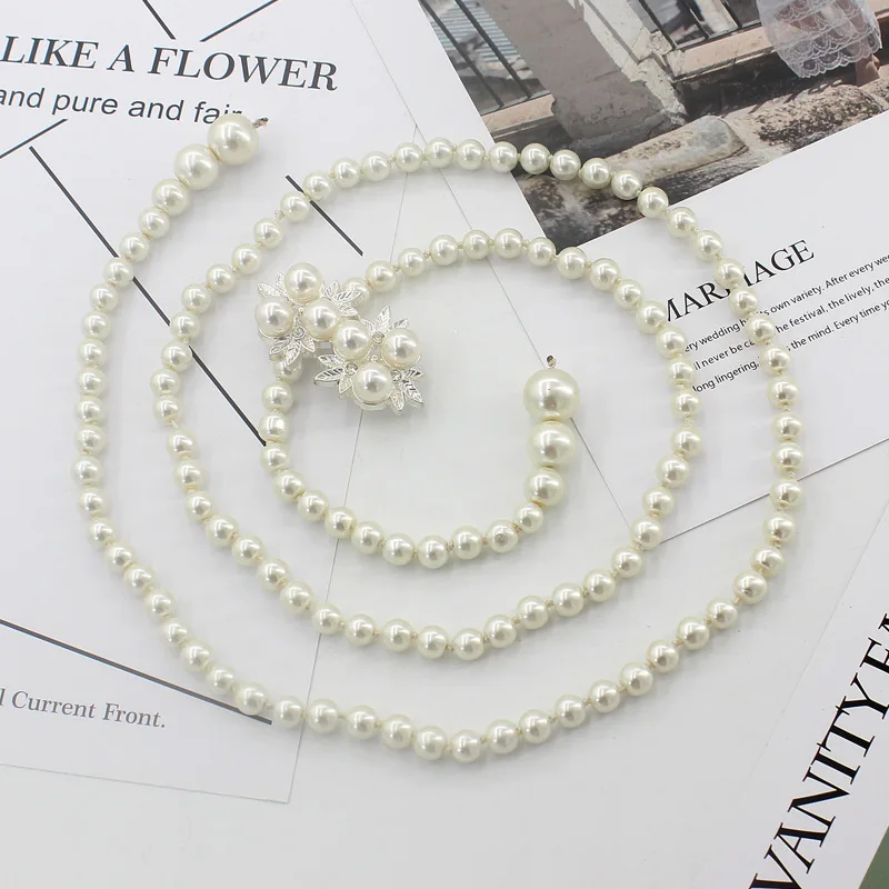 Металлический материал, простой золотой пояс для свадебной вечеринки, женский ремень со стразами и жемчугом, женский пояс на цепочке