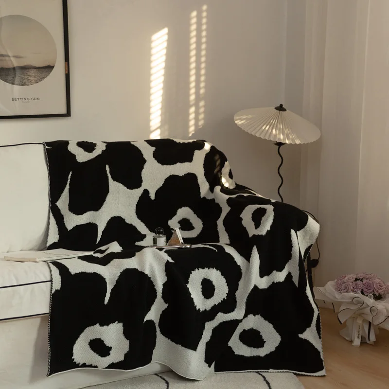 Nordic ins wind soft waxy knit office nap blanket living room sofa blanket
