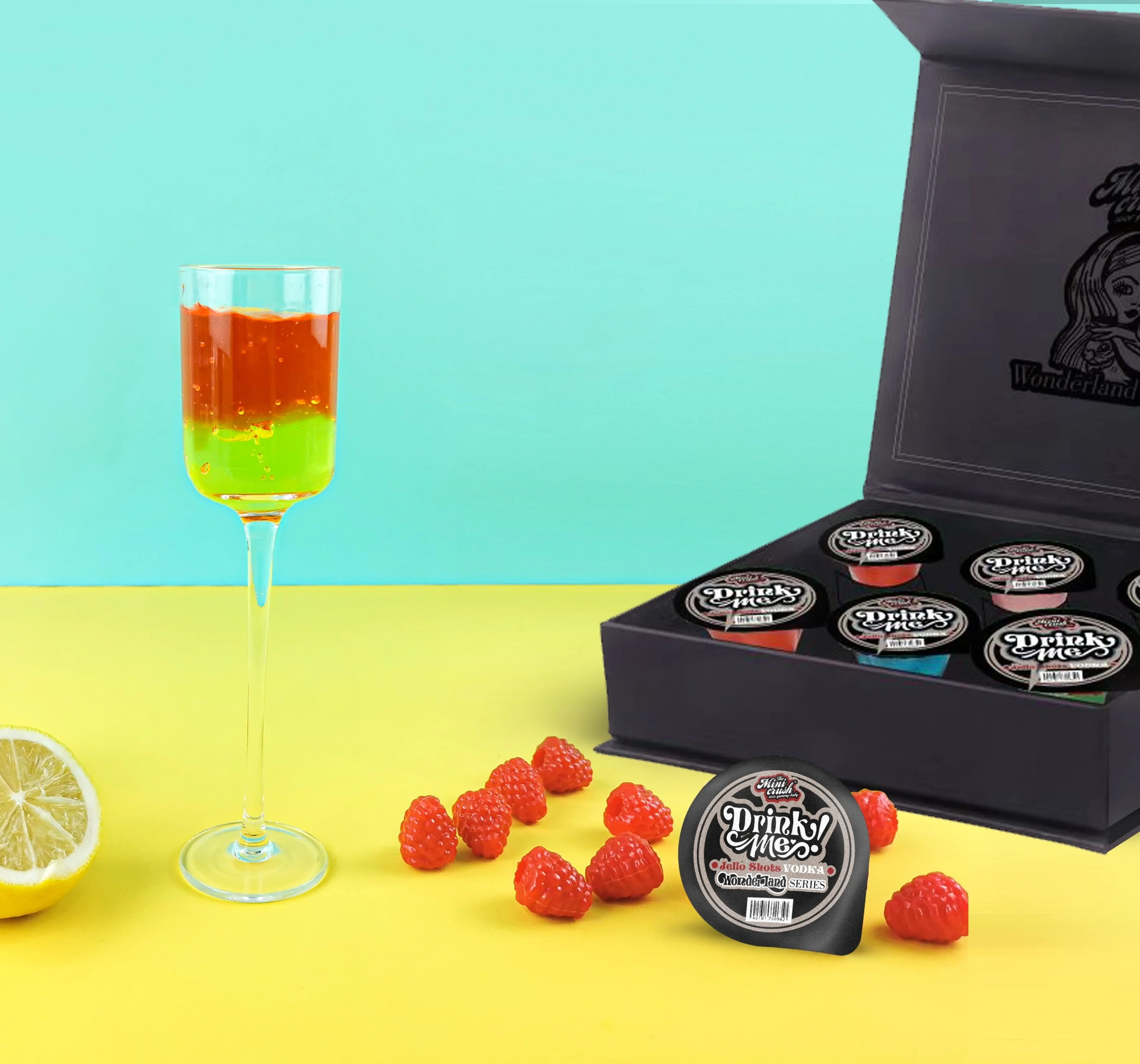 MINICRUSH ready-to-drink candy jelly low-fat alcoholic drinks vegan-friendly snacks for cocktail lovers