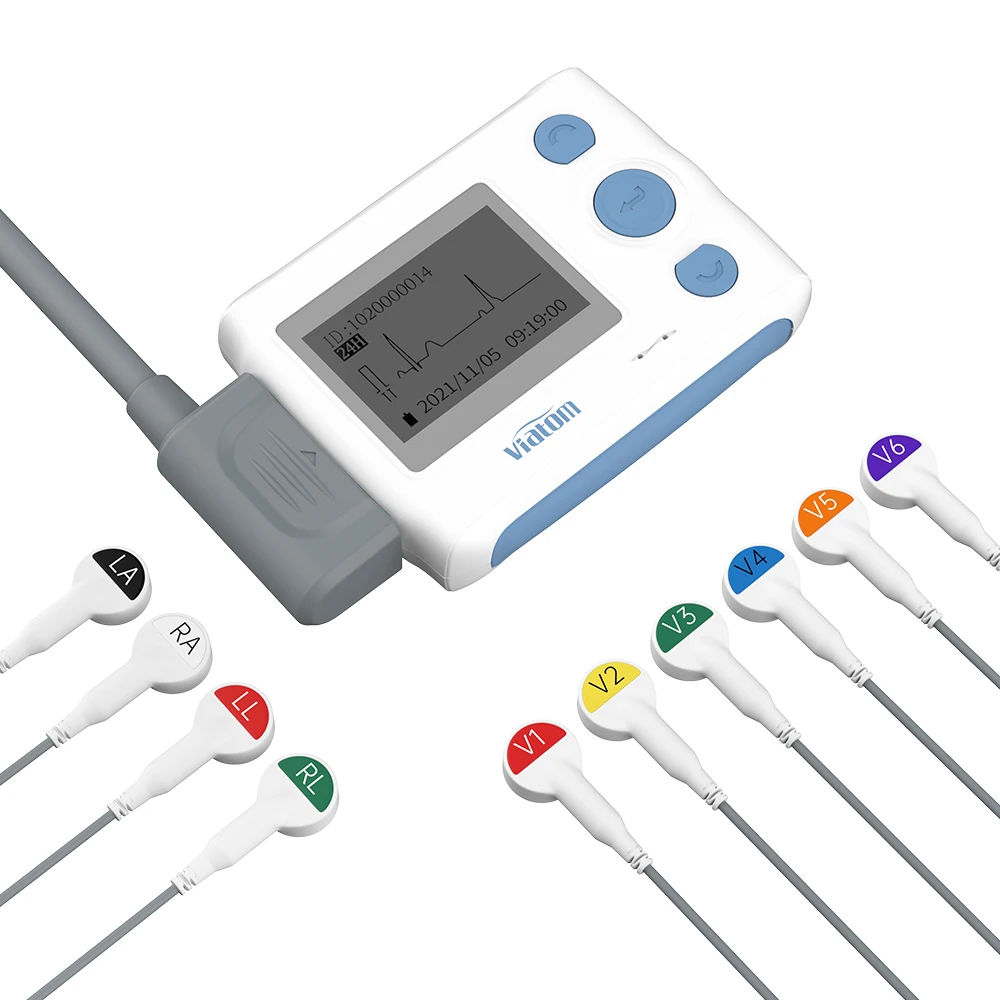 Переносной электрокардиограф Viatom Th12, Домашний ПК, 12 свинцовых выводов, 24 часа, устройство по ЭКГ, 12 каналов, портативный монитор ЭКГ