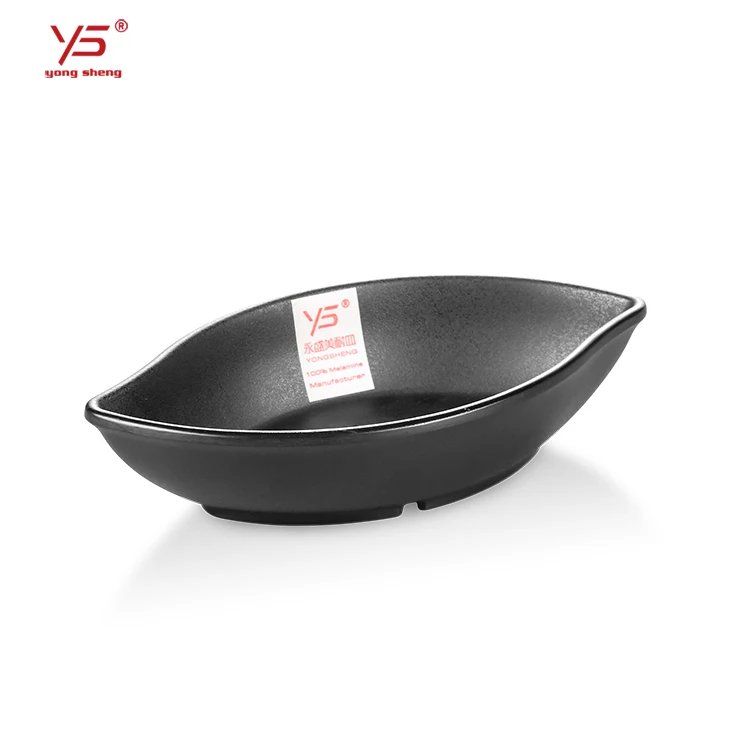 Factory supply high class unbreakable restaurant plastic boat shaped dishes