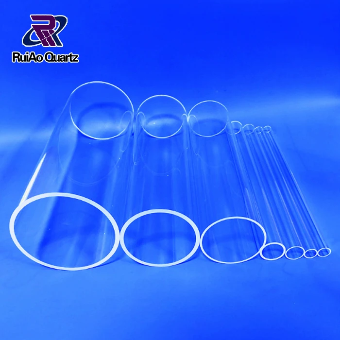Высокотемпературная кварцевая стеклянная трубка, индивидуальная кварцевая испытательная трубка, прозрачная кварцевая трубка для трубчатой печи