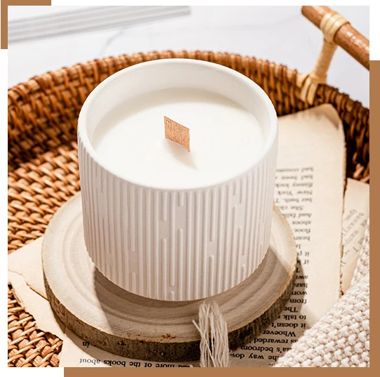 Design sense ceramic cup candle with elegant fragrance Gardenia in Memory scented candles